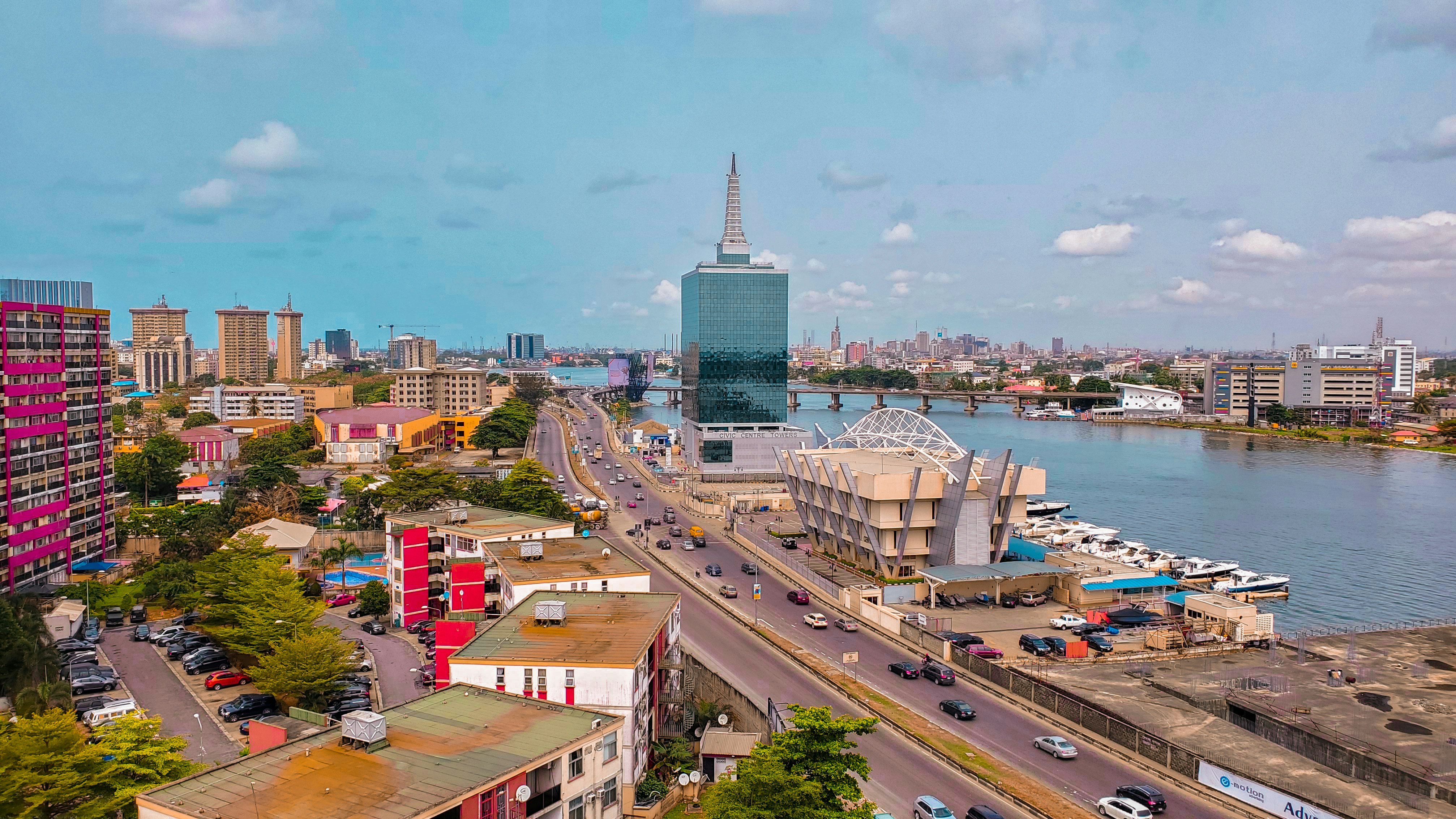 Lagos skyline showing modern residential and commercial real estate developments — CBC Africa real estate consultancy